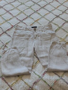 Sanctuary Ankle Linen Cargo Pants Size 26